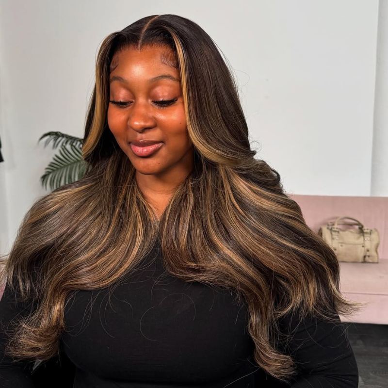 VIYA Full Size™ 5x5 HD Lace Frontal Balayage Highlight Loose Body Wave All Pre Styled Wig