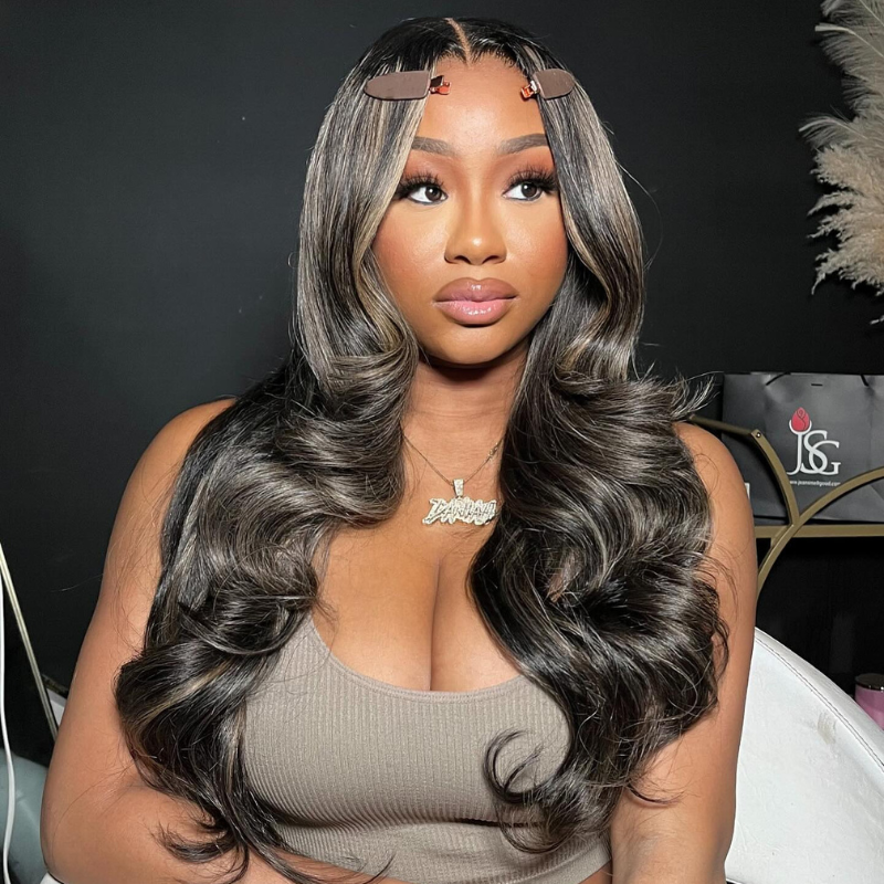 VIYA Full Size™ 5x5 HD Lace Frontal Balayage Highlight Loose Body Wave All Pre Styled Wig