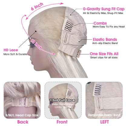 VIYA Full Size™ Glueless 13x4/13x6 Full HD Lace Frontal 613 Blonde Loose Body Wave Human Hair Wigs