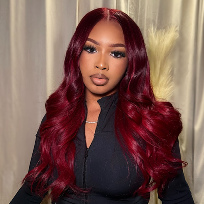 VIYA Body Wave 99J Color 13x4 HD Lace Front Wig Human Hair Wig