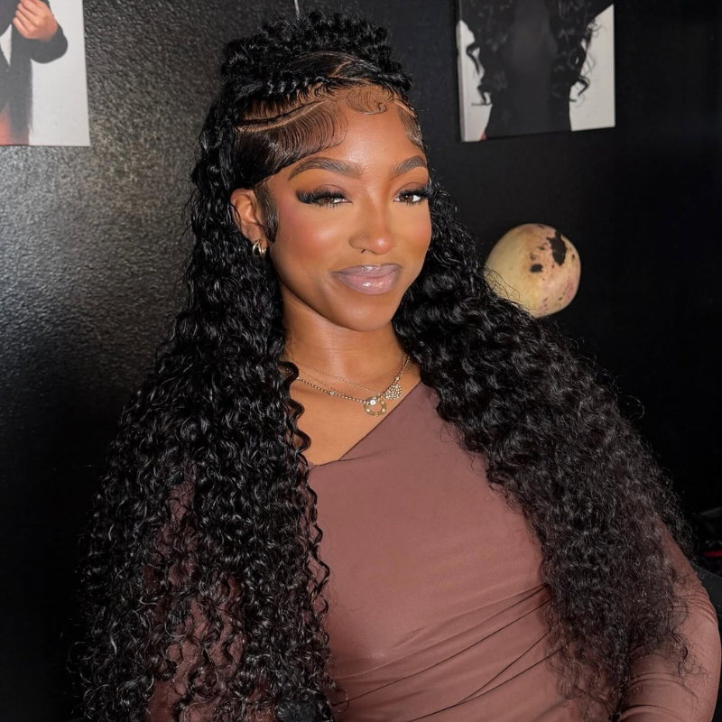 VIYA Full Size™ 13x4 HD Lace Frontal All Pre Styled Curly Natural Black Wig