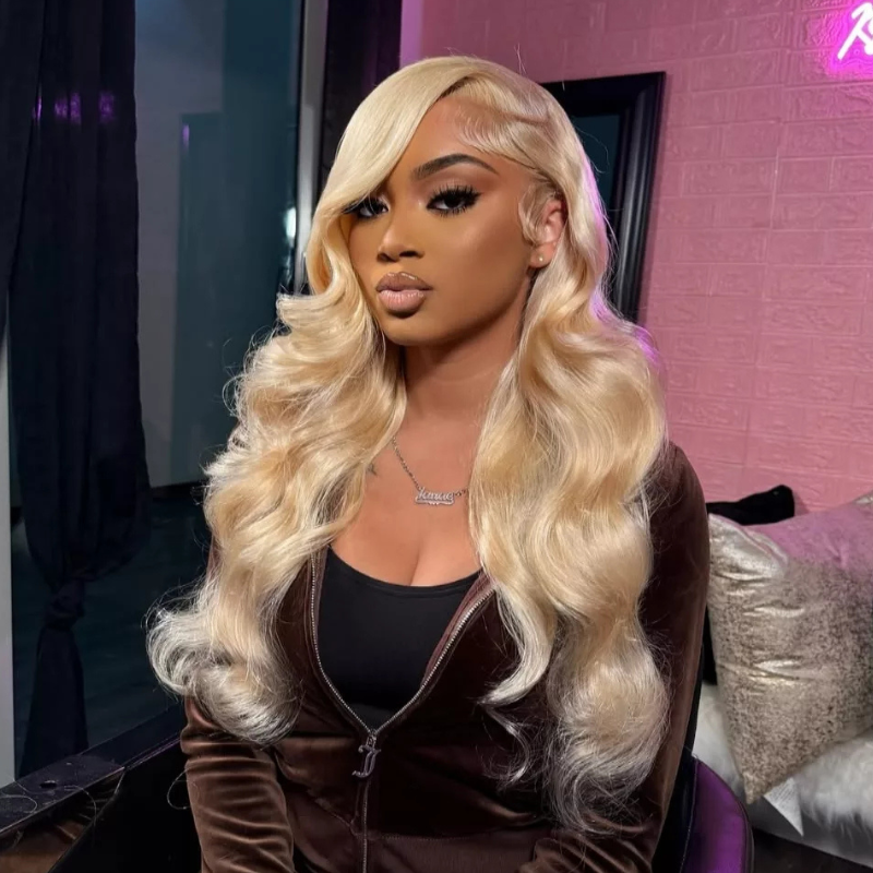 VIYA Full Size™ Body Wave 613 Blonde Color 13x6 HD Lace Frontal Human Hair Wig