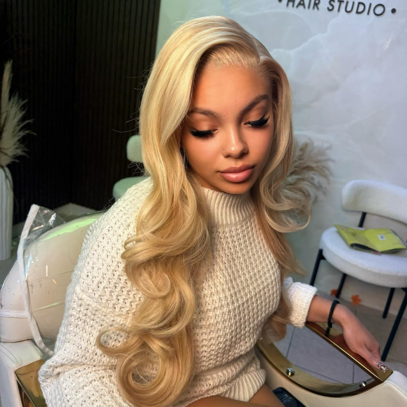 VIYA Full Size™ Body Wave 613 Blonde Color 13x6 HD Lace Frontal Human Hair Wig
