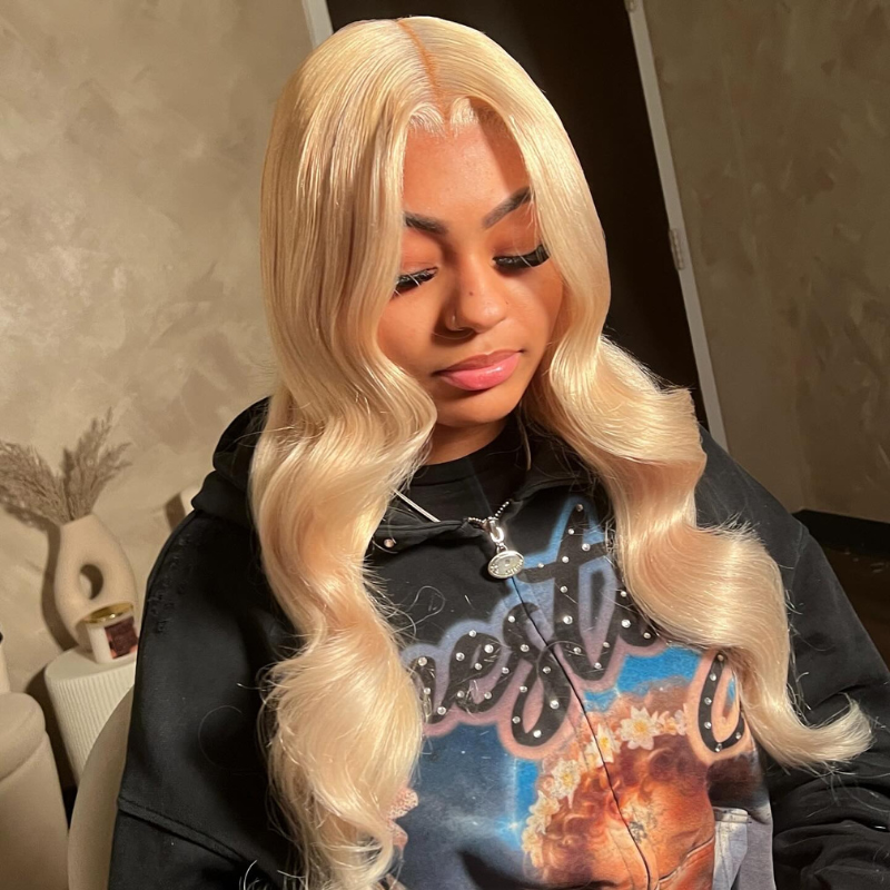 VIYA Full Size™ Body Wave 613 Blonde Color 13x6 HD Lace Frontal Human Hair Wig