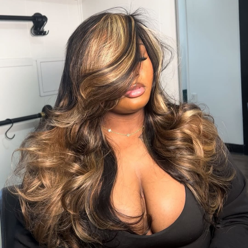 VIYA Full Size™ 13x6 HD Lace Frontal Balayage Highlight Hairstyles Fourteen Loose Body Wave All Pre Styled Wig