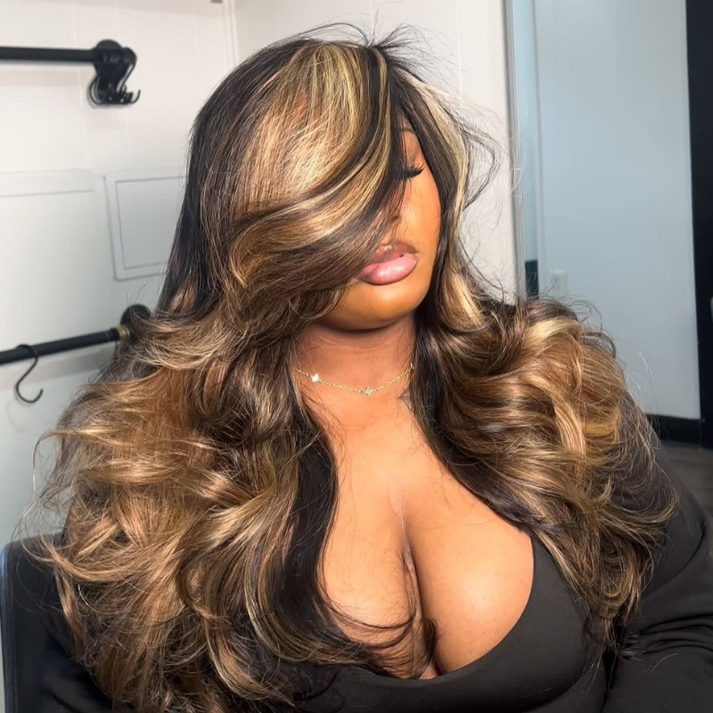VIYA Full Size™ 13x6 HD Lace Frontal Balayage Highlight Hairstyles Fourteen Loose Body Wave All Pre Styled Wig