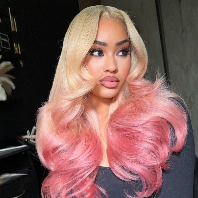 VIYA Full Size™ 13x6 HD Lace Frontal Blonde Pink Ombre Color Stylist Hairstyles Wig