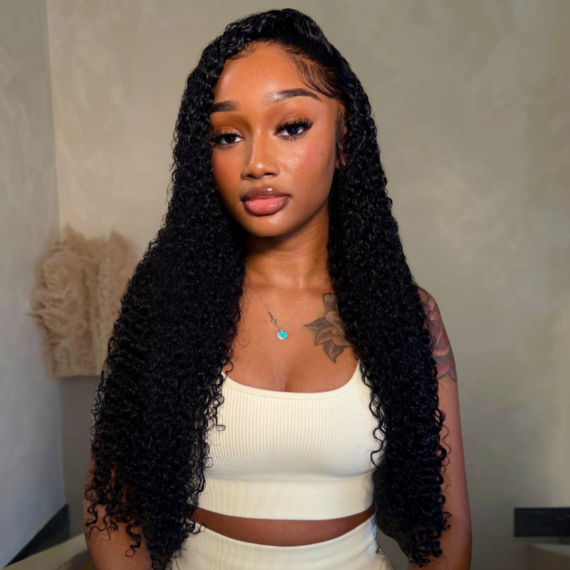 VIYA Full Size™ 13x4 HD Lace Frontal All Pre Styled Curly Natural Black Wig