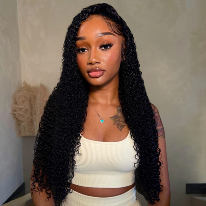 VIYA Full Size™ 13x4 HD Lace Frontal All Pre Styled Curly Natural Black Wig