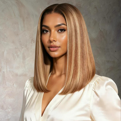VIYA Full Size™ 13x6 HD Lace Frontal Highlight Honey Blonde Straight All Pre Styled Wig