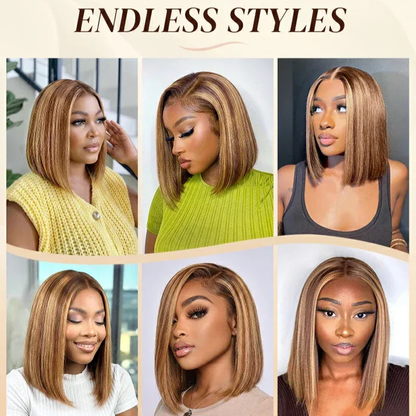 VIYA Full Size™ 13x6 HD Lace Frontal Highlight Honey Blonde Straight All Pre Styled Wig