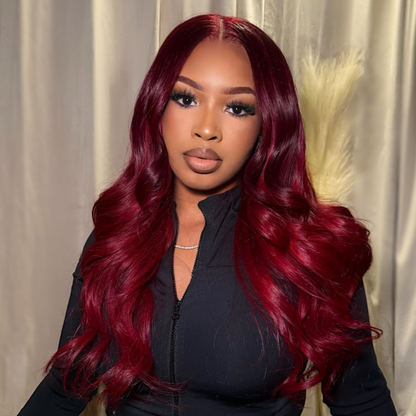 VIYA Full Size™ 13x6 HD Lace Frontal 99J Body Wave All Pre Style Human Hair Wig