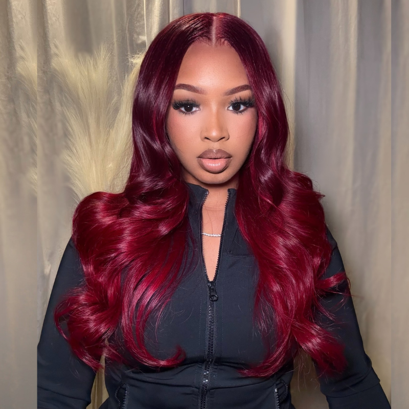 VIYA Full Size™ 13x6 HD Lace Frontal 99J Body Wave All Pre Style Human Hair Wig