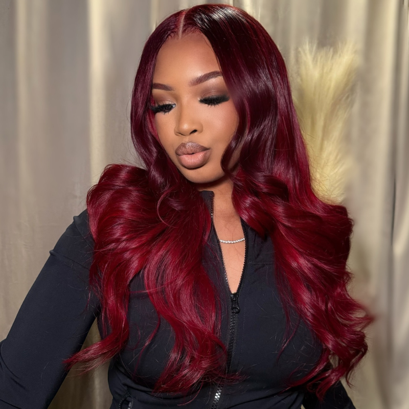 VIYA Full Size™ 13x6 HD Lace Frontal 99J Body Wave All Pre Style Human Hair Wig