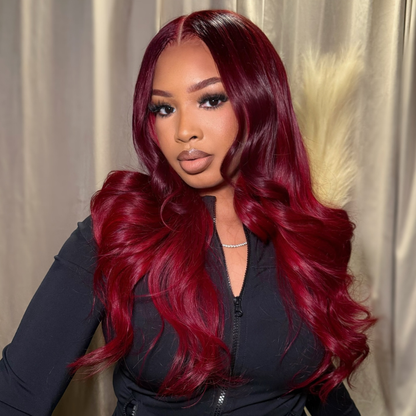 VIYA Full Size™ 13x6 HD Lace Frontal 99J Body Wave All Pre Style Human Hair Wig