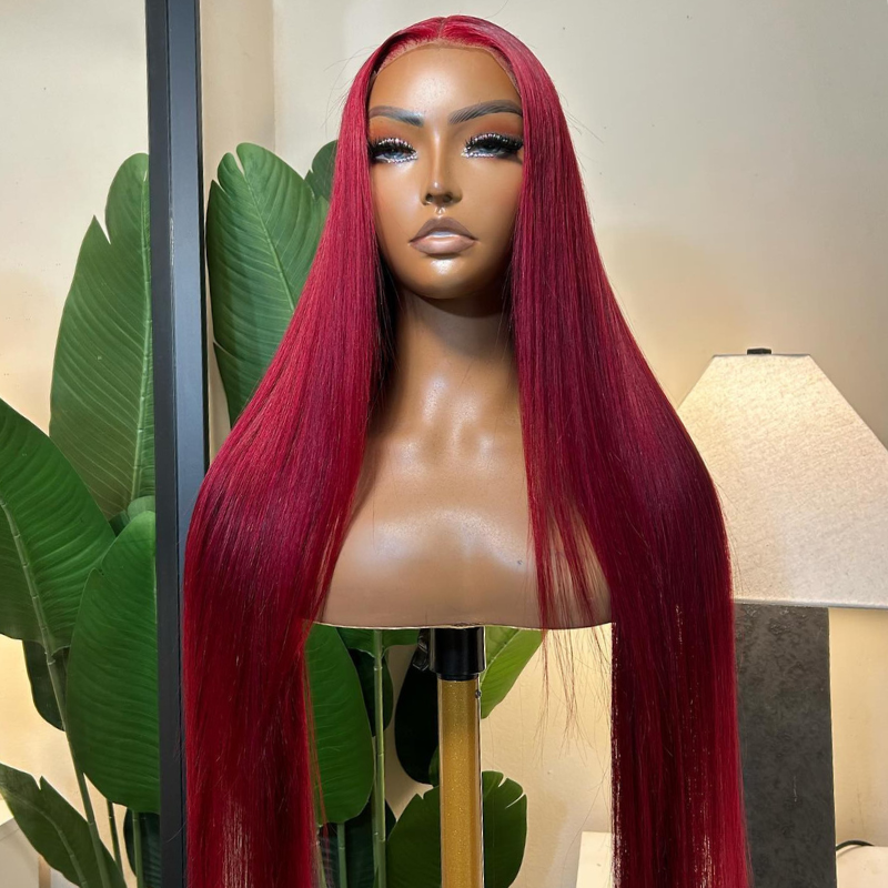 VIYA Straight Burgundy 99J Color 13x6 HD Lace Frontal Human Hair Wig