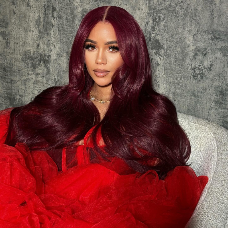 VIYA Straight Burgundy 99J Color 13x6 HD Lace Frontal Human Hair Wig