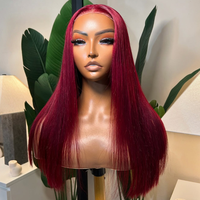 VIYA Straight Burgundy 99J Color 13x6 HD Lace Frontal Human Hair Wig