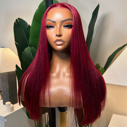 VIYA Straight Burgundy 99J Color 13x6 HD Lace Frontal Human Hair Wig
