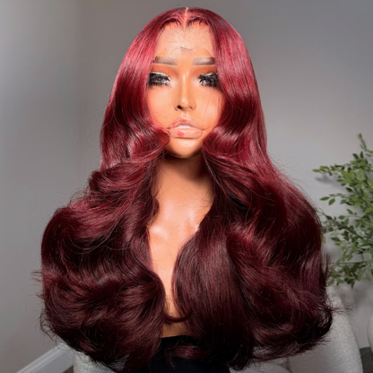 VIYA Full Size™ 13x6 HD Lace Frontal 99J All Pre Styled Loose Body Wave Human Hair Wig