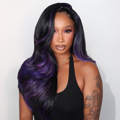 VIYA Full Size™ 13x6 Full HD Lace Frontal Balayage Highlight Stylist Hairstyles Human Hair All Pre Styled Wigs