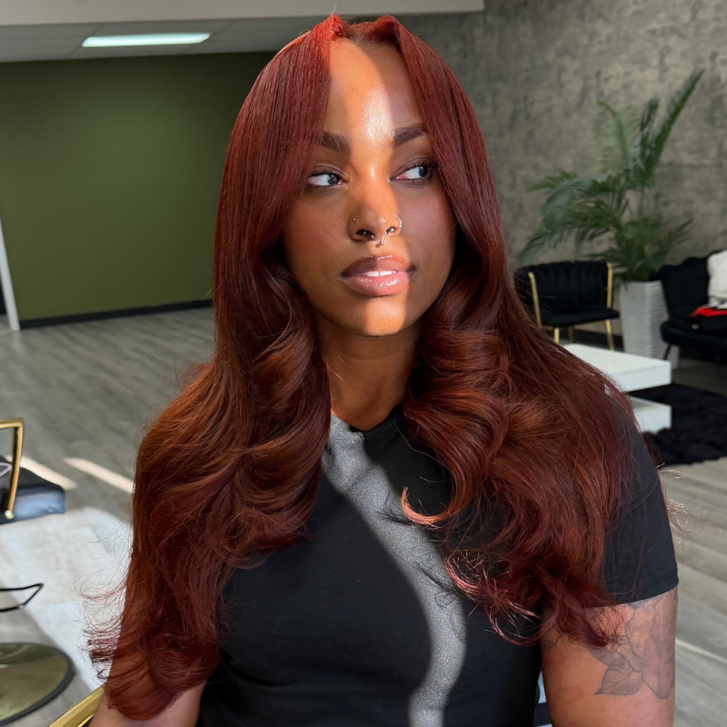 VIYA Full Size™ 5x5 HD Lace Loose Body Wave Copper Brown All Pre Styled Wig
