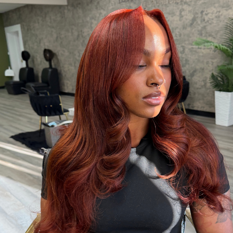 VIYA Full Size™ 5x5 HD Lace Loose Body Wave Copper Brown All Pre Styled Wig