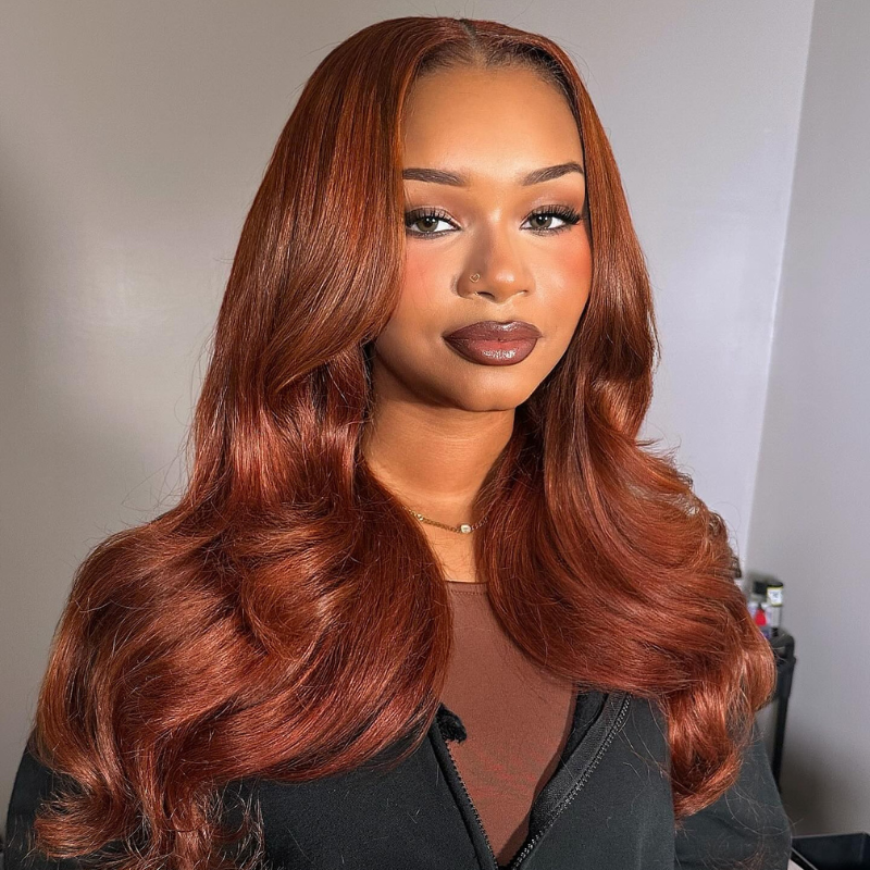 VIYA Full Size™ 5x5 HD Lace Loose Body Wave Copper Brown All Pre Styled Wig