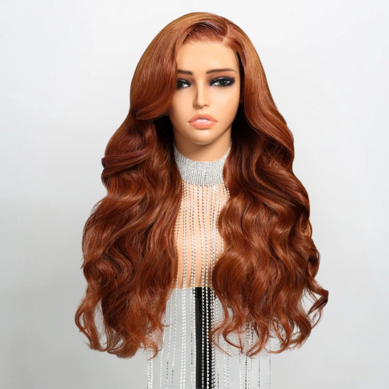 VIYA Full Size™ 13x6 HD Lace Hairstyles Five Copper Brown All Pre Styled Human Hair Wig
