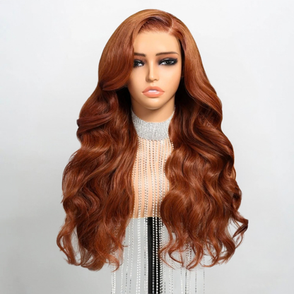 VIYA Full Size™ 13x6 HD Lace Hairstyles Five Copper Brown All Pre Styled Human Hair Wig