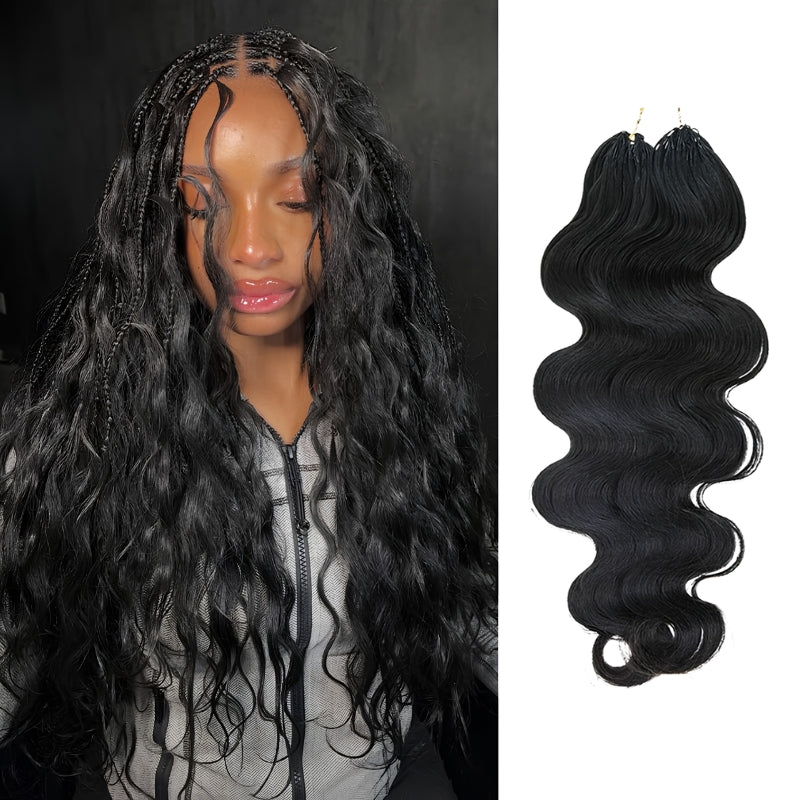 VIYA Feather Crochet Body Wave Natural Black Human Hair Extensions