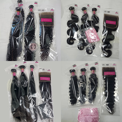 VIYA 9 PCS 12-24 Inch Bundles With 3 PCS 4x4 HD Lace Closure Wholesale Package Deal