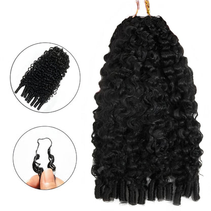 VIYA Feather Crochet Burmese Curly Natural Black Human Hair Extensions