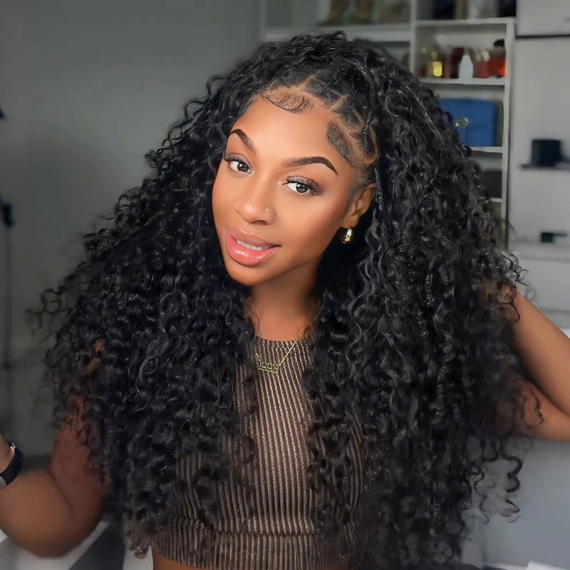 VIYA Feather Crochet Burmese Curly Natural Black Human Hair Extensions