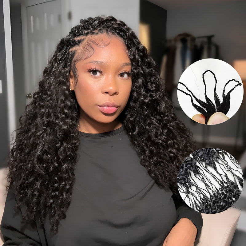 VIYA Feather Crochet Burmese Curly Natural Black Human Hair Extensions