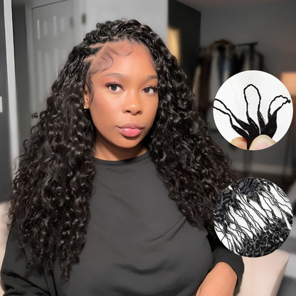VIYA Feather Crochet Burmese Curly Natural Black Human Hair Extensions