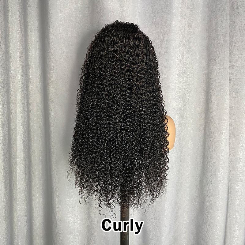 VIYA 5 PCS 4x4 Transparent Lace Closure All Pre Styled Natural Black Wig Wholesale Package Deal