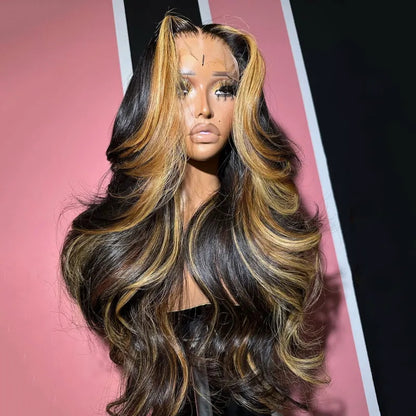 VIYA Full Size™ Glueless 13x6 HD Lace Hairstyles One Balayage Highlight Pre Bleached Knots Wig