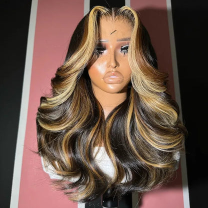 VIYA Full Size™ Glueless 13x6 HD Lace Hairstyles One Balayage Highlight Pre Bleached Knots Wig