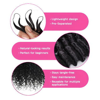 VIYA Feather Crochet Kinky Straight Natural Black Human Hair Extensions