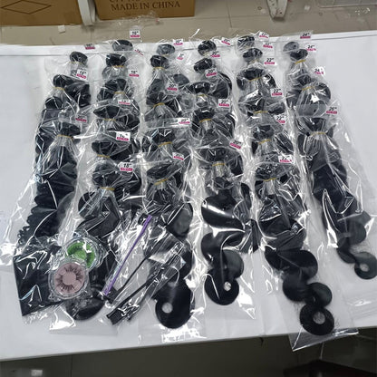 VIYA 9 PCS 12-24 Inch Bundles With 3 PCS 4x4 HD Lace Closure Wholesale Package Deal