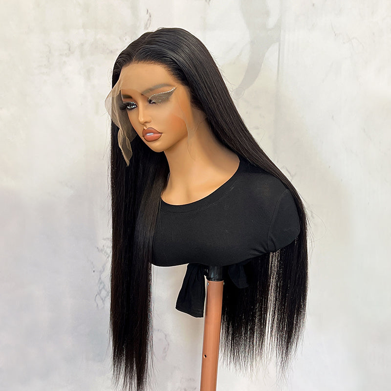 VIYA Full Size™ Glueless 13x6 HD Lace With Bundles Bone Straight Pre Bleached Knots Custom Wig