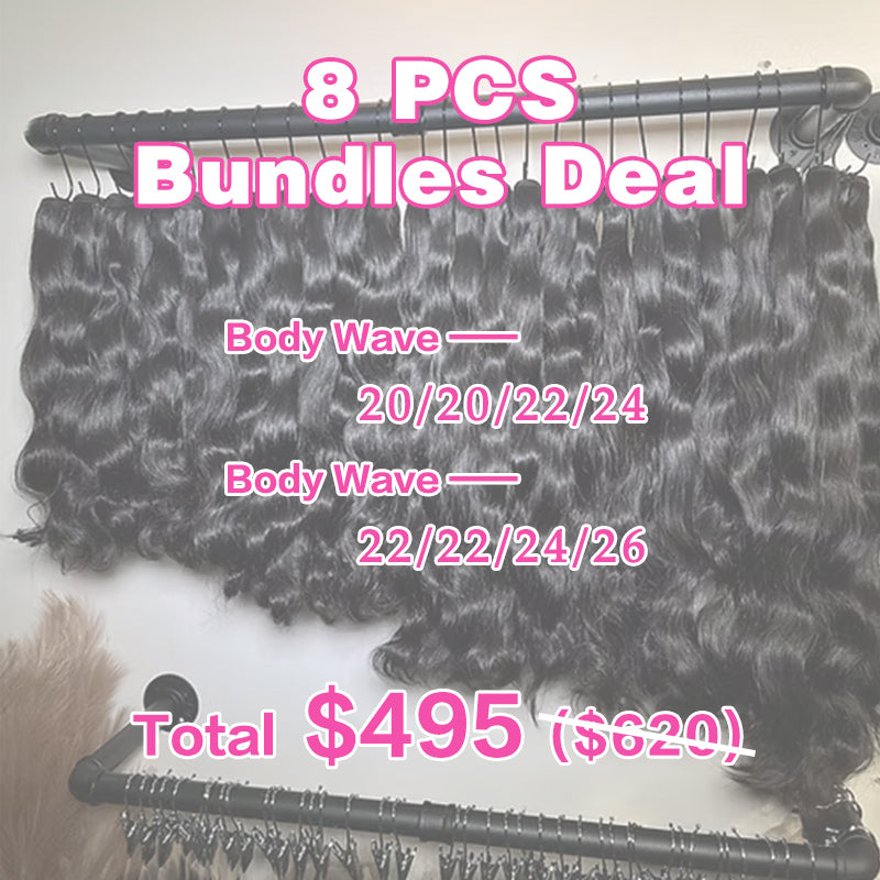 VIYA 8 PCS Bundles Natural Black Body Wave Virgin Hair Wholesale Package Deal