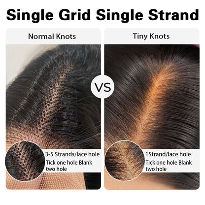 VIYA Full Size™ 13x4/13x6 HD Lace Frontal Deep Wave Natural Black Human Hair Pre Bleached Knots Wig