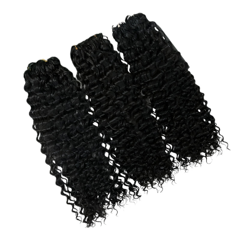 VIYA Feather Crochet Water Wave Natural Black Human Hair Extensions