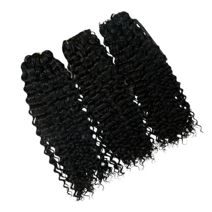 VIYA Feather Crochet Water Wave Natural Black Human Hair Extensions