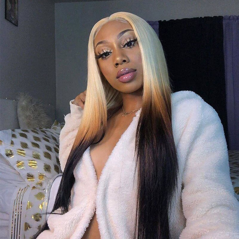 VIYA New Arrival Full Size™ Glueless 613 Blonde Brown Lace Frontal Loose Body Wave Human Hair Wigs Pre Plucked
