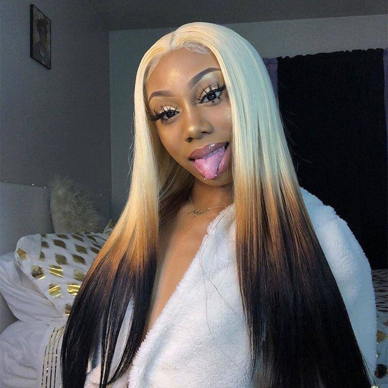 VIYA New Arrival Full Size™ Glueless 613 Blonde Brown Lace Frontal Loose Body Wave Human Hair Wigs Pre Plucked