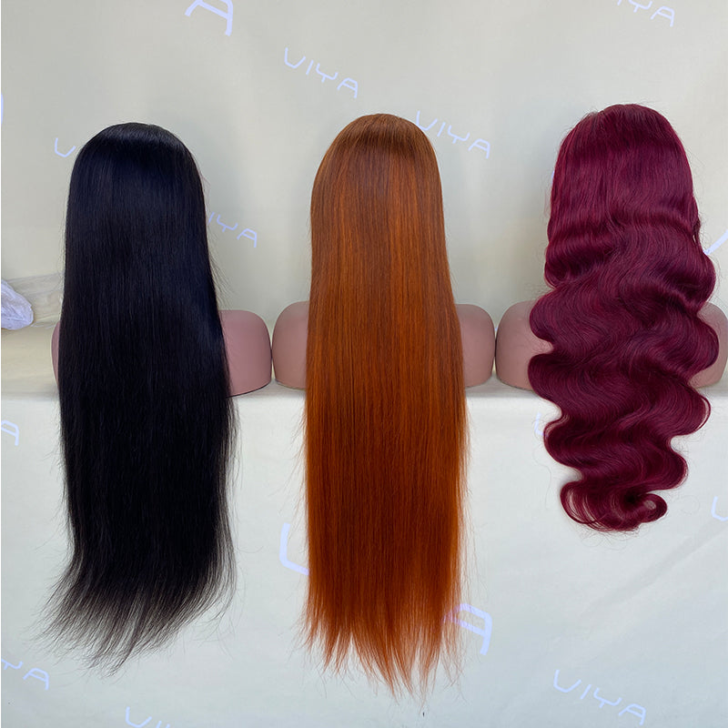VIYA 3 PCS 5x5 HD Lace Closure Straight All Pre Styled Color Wig Wholesale Package Deal