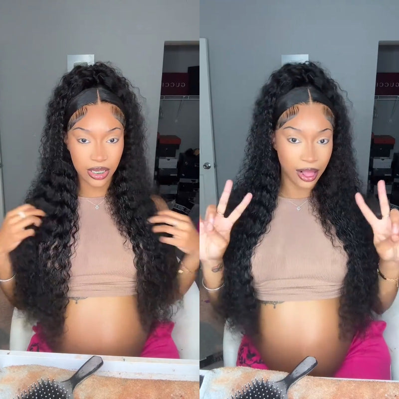 VIYA Full Size™ 13x6 HD Lace Frontal Deep Wave Natural Black Human Hair All Pre Styled Wig